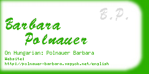 barbara polnauer business card